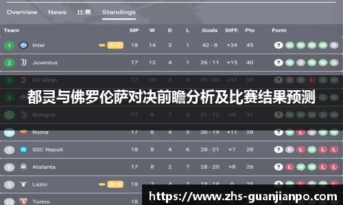 都灵与佛罗伦萨对决前瞻分析及比赛结果预测
